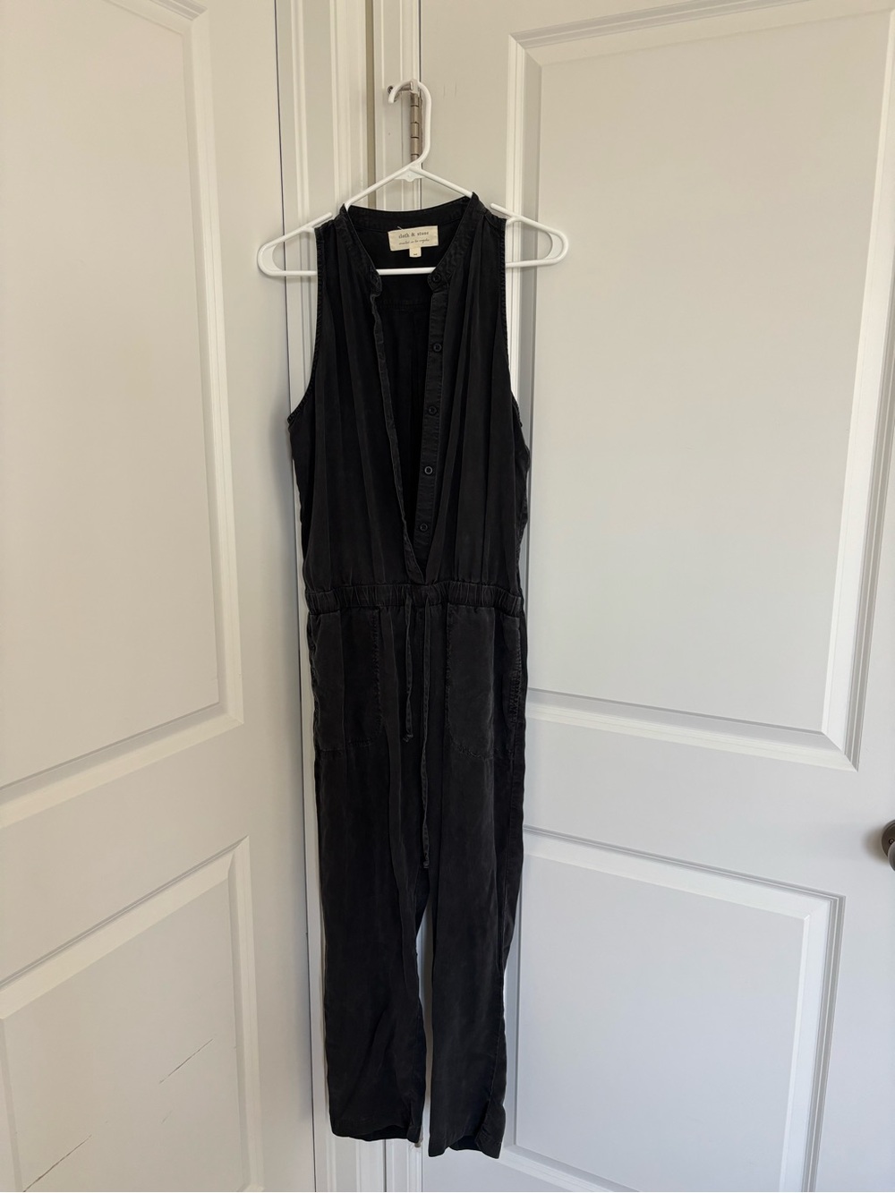 Cloth and Stone Black Sleeveless Utility Jumpsuit